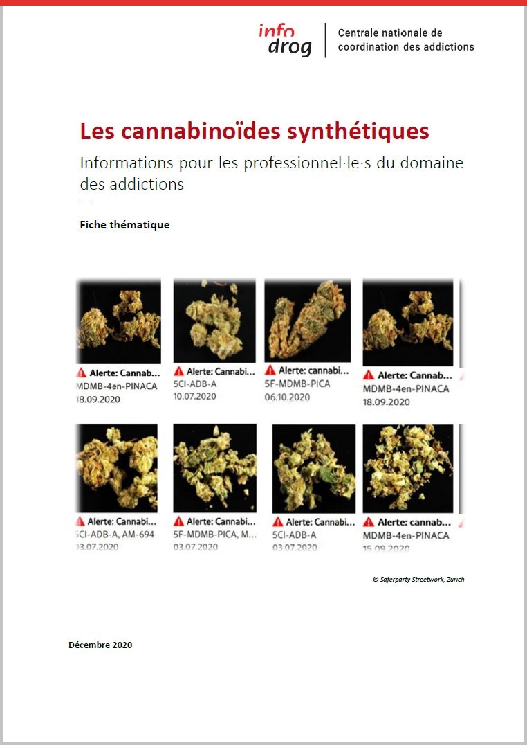 Cannabinoïdes synthétiques – fiche d'information pour les professionnel·le·s