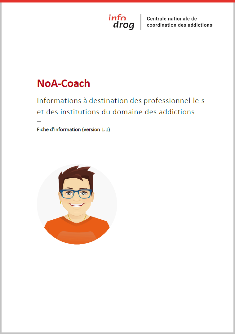 NoA-Coach – fiche d'information à destination des professionnel·le·s et des institutions du domaine des addictions